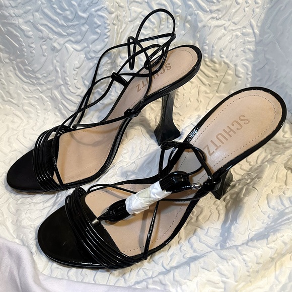 NWT‼️ SCHULTZ Black Arceli Patent Leather Heels (Size 9) - Picture 2 of 6